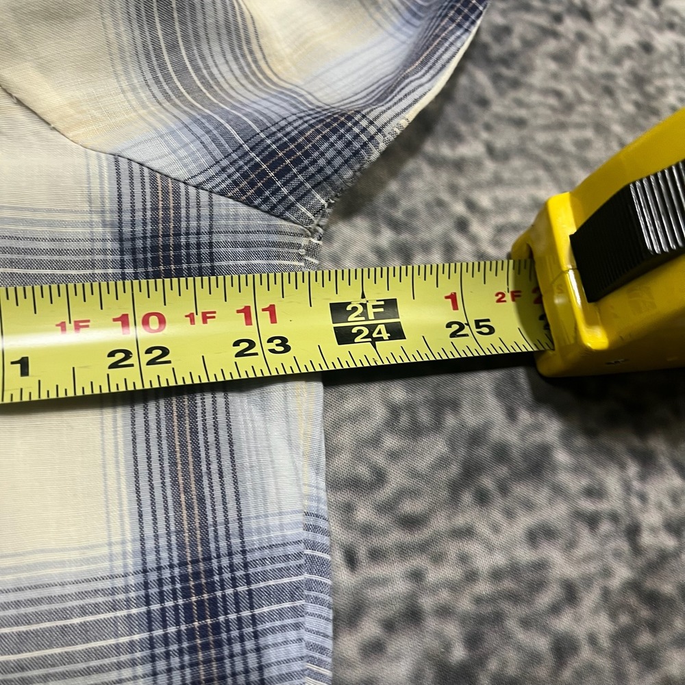 Vintage Levi's Pearl Snap Shirt Mens Large Plaid Button Down Long Sleeve Western - Picture 6 of 8
